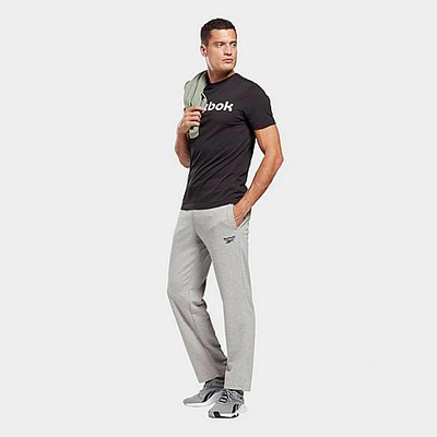 Shop Reebok Men's Identity Sweatpants In Medium Grey Heather