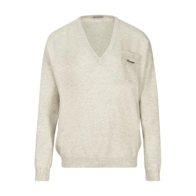 Shop Brunello Cucinelli Cashmere Sweater In Gris Oyster