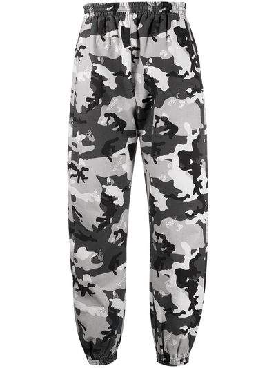 Shop Off-white Camouflage Print Trousers In Grey