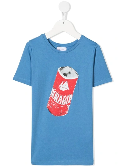 Shop Wolf & Rita Soda Print Organic Cotton T-shirt In Blue