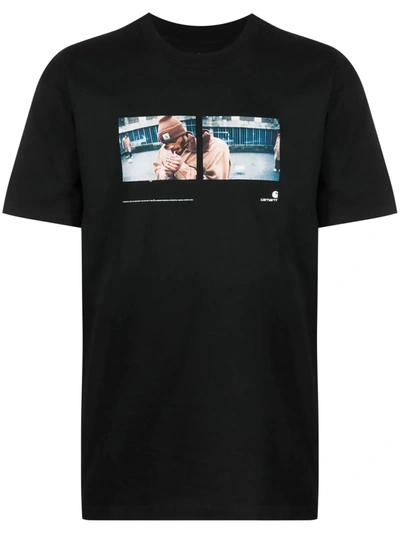 Shop Carhartt Wip-backyard T-shirt In Black