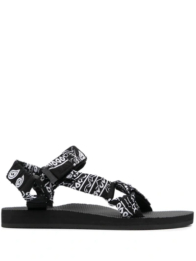 Shop Arizona Love Trekky Bandana-print Sandals In Black