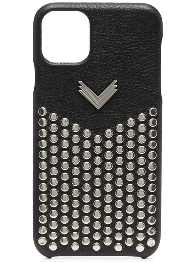 Shop Manokhi X Velante Studded Leather Iphone 11 Pro Max Case In Black