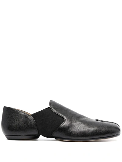 Shop Maison Margiela Tabi Toe Slip-on Shoes In Black