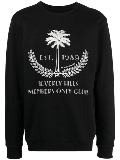 Shop Ih Nom Uh Nit Embroidered Palm Motif Sweatshirt In Black