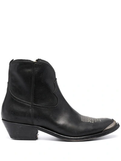 Shop Golden Goose Young Ankle Boots In Black