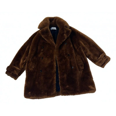 Pre-owned Closed Brown Faux Fur Coat