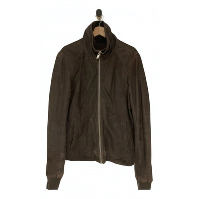 Pre-owned Rick Owens Brown Leather Jacket