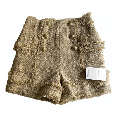 Pre-owned Balmain Beige Cotton Shorts