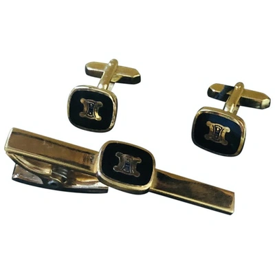 Pre-owned Celine Gold Gold Plated Cufflinks