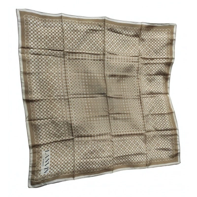 Pre-owned Lanvin Beige Silk Silk Handkerchief