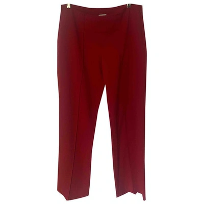Pre-owned Hoss Intropia Straight Pants In Red