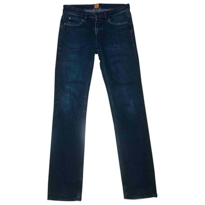 Pre-owned Hugo Boss Blue Cotton Jeans