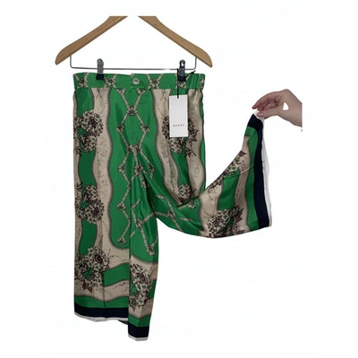 Pre-owned Gucci Silk Shorts In Green
