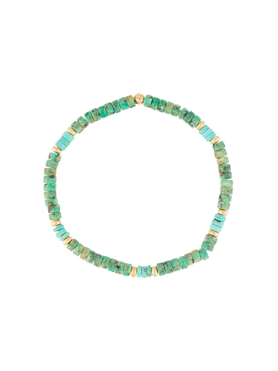 Shop Nialaya Jewelry Mixed Bead Bracelet In Green