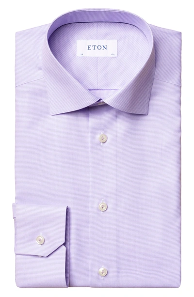 Shop Eton Geo Slim Fit Dress Shirt In Purple