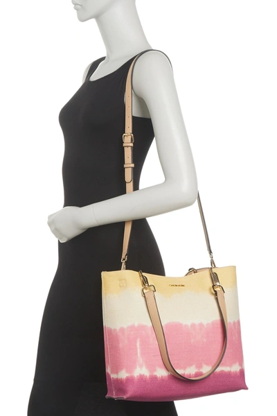 Shop Calvin Klein Tie Dye Tote Bag In Rhubarb Mu