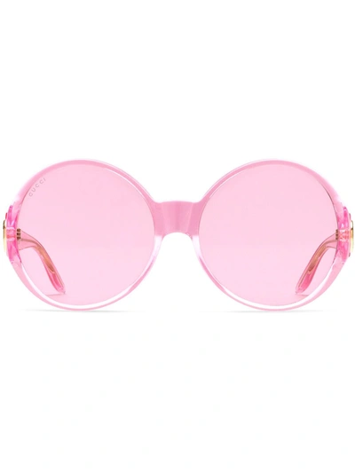 Shop Gucci Sunglasses In Pink
