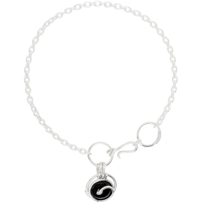 Shop Sapir Bachar Silver Onyx Spiral Necklace