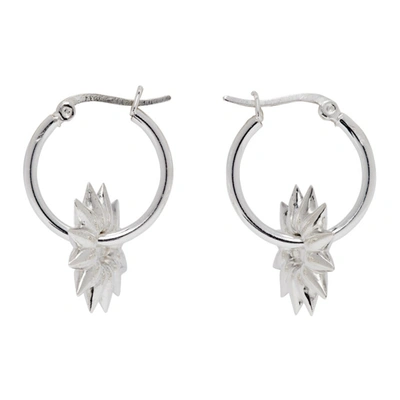Shop Sapir Bachar Silver Blaze Hoop Earrings