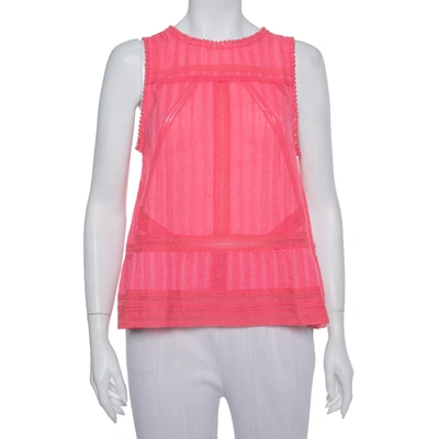Pre-owned Zadig And Voltaire Pink Cotton Sleeveless Tank Top S