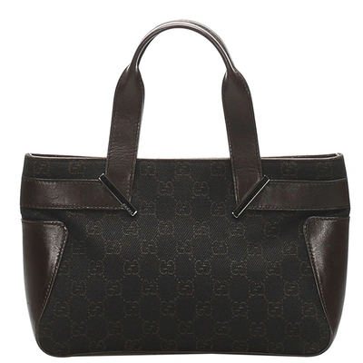 Pre-owned Gucci Brown/dark Brown Gg Canvas Bag
