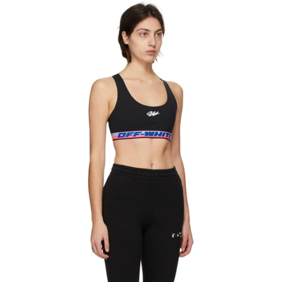 Shop Off-white Black Athleisure Sports Bra