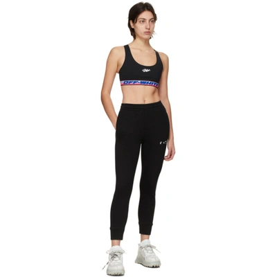 Shop Off-white Black Athleisure Sports Bra