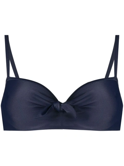 Shop Marlies Dekkers Bow-detail Bikini Top In Blue