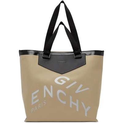 Shop Givenchy Beige Canvas Antigona Shopping Tote In 250 Beige