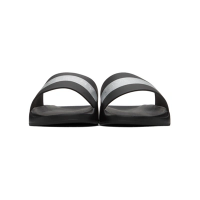 Shop Givenchy Black & Silver Latex Band Sandals In 008 Black/s