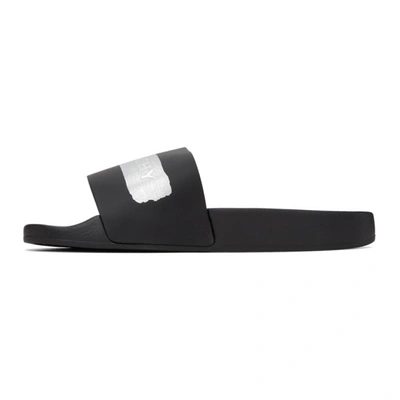 Shop Givenchy Black & Silver Latex Band Sandals In 008 Black/s