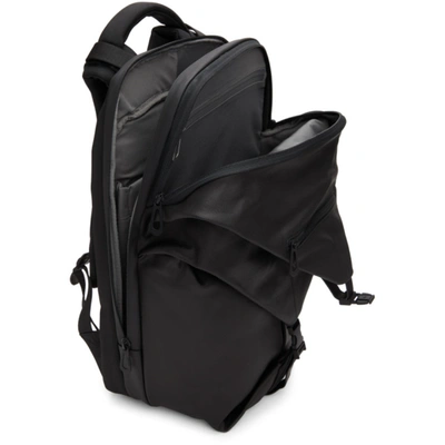 Shop Côte And Ciel Black Coated Canvas Small Oril Backpack In 1 Black