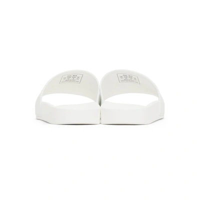 Shop Balenciaga White Logo Pool Slides In 9034 White