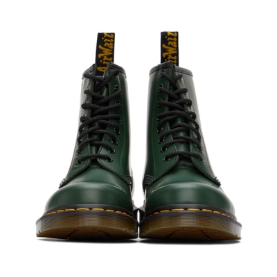 Shop Dr. Martens' Green Smooth 1460 Boots