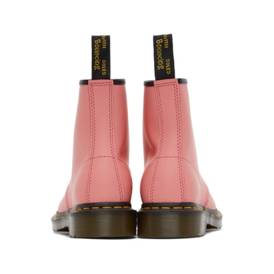Shop Dr. Martens' Pink Smooth 1460 Boots In Acid Pink