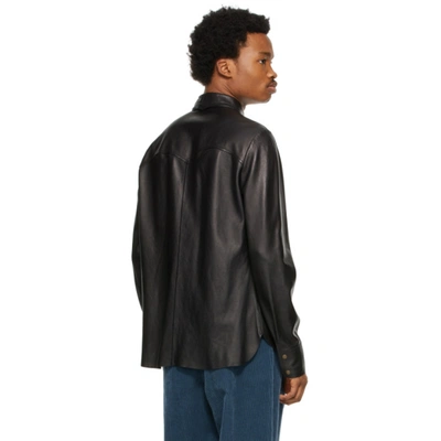 Shop Gucci Black Nappa Leather Jacket In 1000 Black