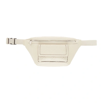 Shop Gucci Off-white ' Signature' Tennis Belt Bag In 9022 M.whit