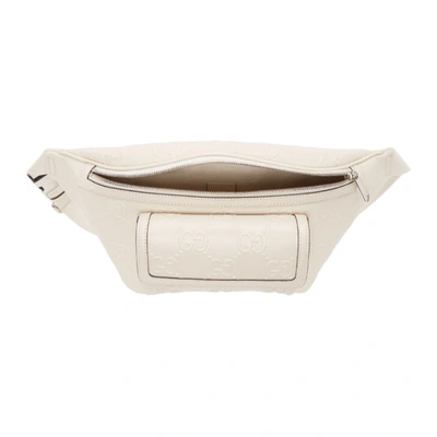 Shop Gucci Off-white ' Signature' Tennis Belt Bag In 9022 M.whit