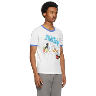 Shop Gucci Off-white Disney Edition Donald Duck T-shirt In 9791 Ivory