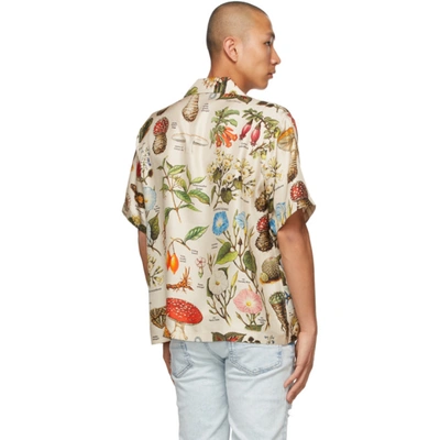 Shop Amiri Beige Silk Psychedelic Short Sleeve Shirt In Natural