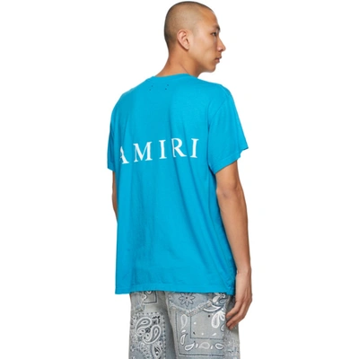 Shop Amiri Blue Ma T-shirt In Cyan