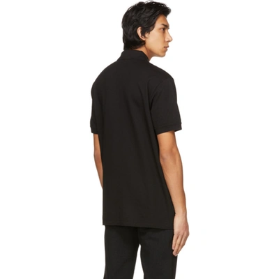 Shop Givenchy Black Embroidered Refracted Logo Polo In 001 Black