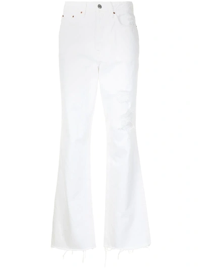 Shop Grlfrnd Dawn Distressed Straight Jeans In White