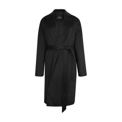Shop Joseph Cashmere Coat In Black