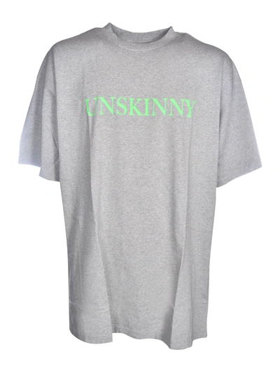 Shop Vetements Unskinny Printed T-shirt In Gray In Grey