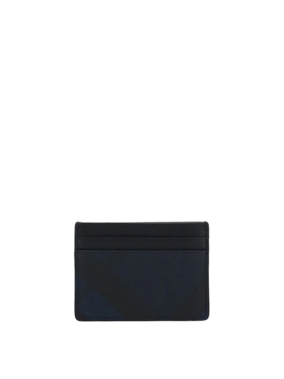 Shop Burberry Printed Leather Card In Blue
