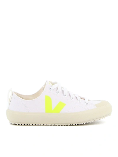 Shop Veja Cotton Sneakers In White