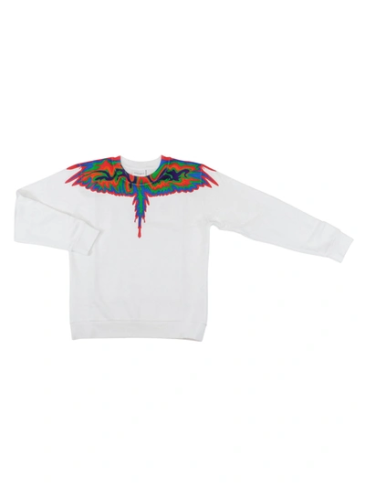 Shop Marcelo Burlon County Of Milan Wings Printed Sweatshirt In White