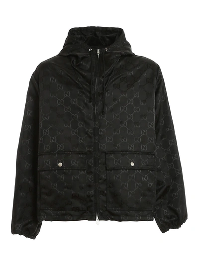 Shop Gucci Nylon Blouson In Black